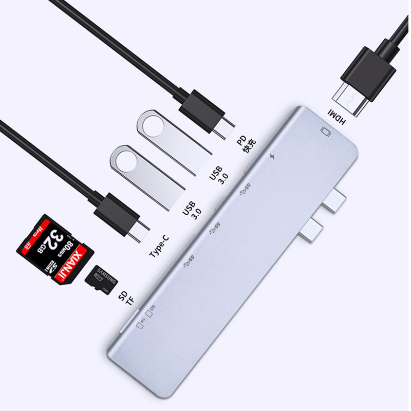 楽天市場】Macbook Pro ハブ Macbook Airハブ USB C ハブ 超軽量 7-IN