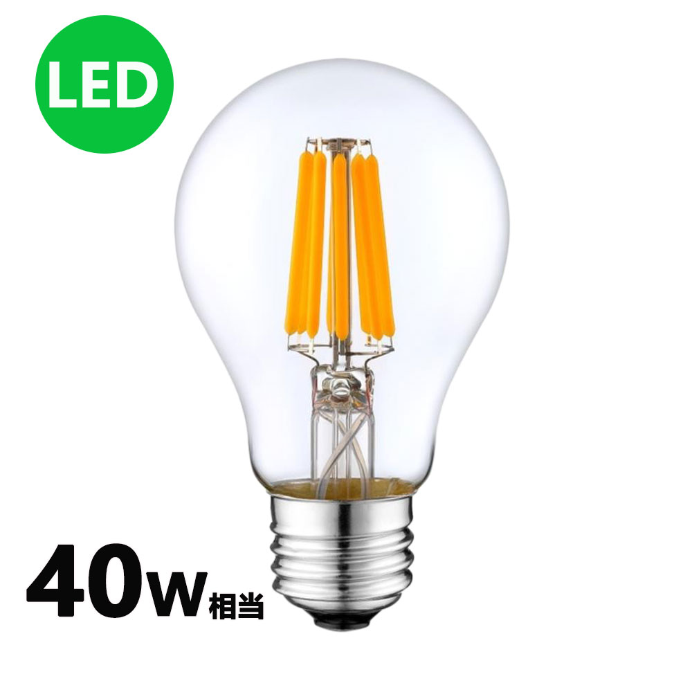 楽天市場】LEDフィラメント電球 エジソン電球 LED電球 40W相当 E26