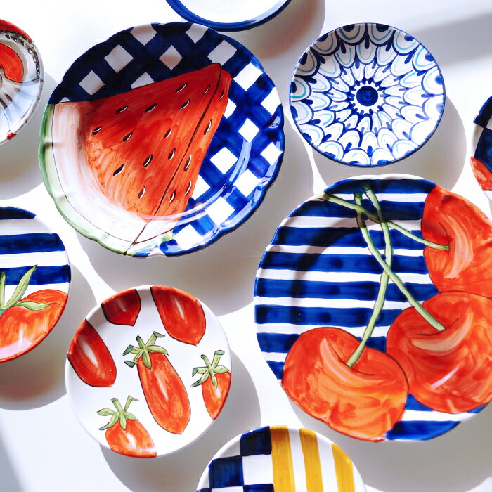 楽天市場】Rosa Linda イタリア製 ハンドペイント 皿 BUONO 直輸入