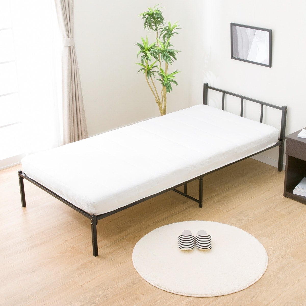 楽天市場】シングルパイプベッド(バジーナF)【玄関先迄納品】ニトリ