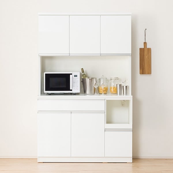楽天市場】[幅120cm] キッチンボード ( レジューム120-2TF-H WH/120