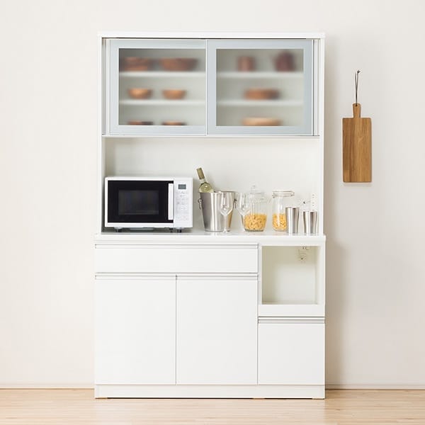 楽天市場】[幅120cm] キッチンボード ( レジューム120-2AG-S WH/120