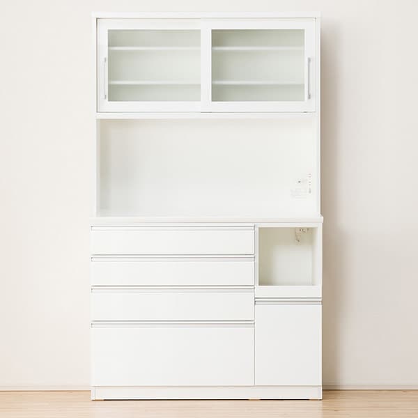 楽天市場】[幅120cm] キッチンボード ( レジューム120-2TG-S WH/120