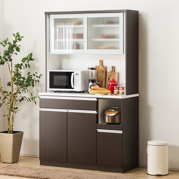 楽天市場】[幅120cm] キッチンボード ( レジューム120-2AG-S DBR/120