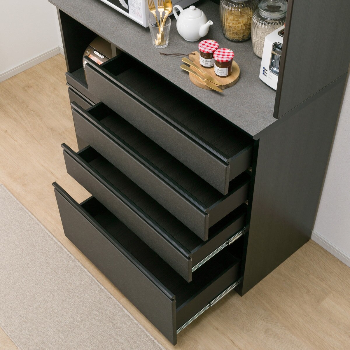 楽天市場】キッチンボード (SP201 120KB GY) ニトリ 【配送員設置商品