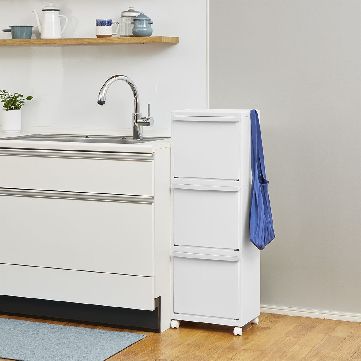 楽天市場】分別ダストボックス3段【玄関先迄納品】 ニトリ : ニトリ