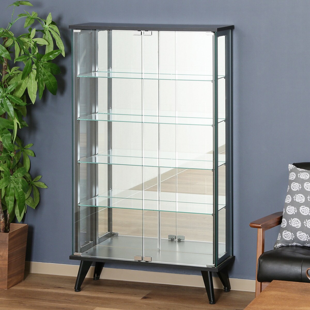 楽天市場】ガラスディスプレイラック (背面ミラー付き) ニトリ