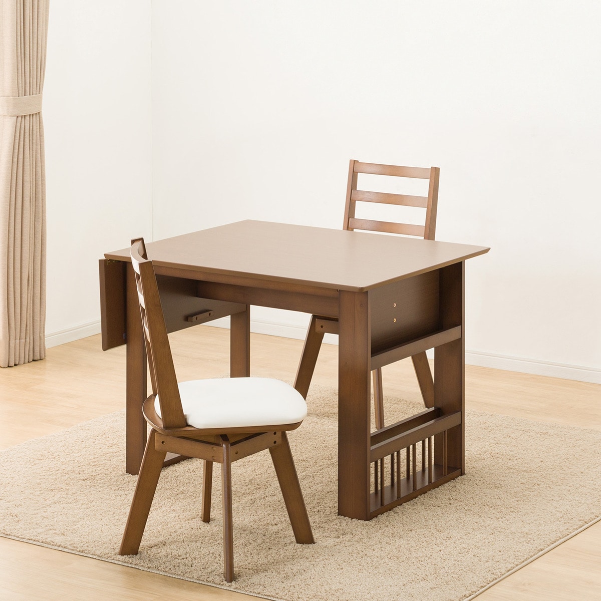 楽天市場】伸長式ダイニングテーブル3点セット (DTロピア2MBR/DCロピア