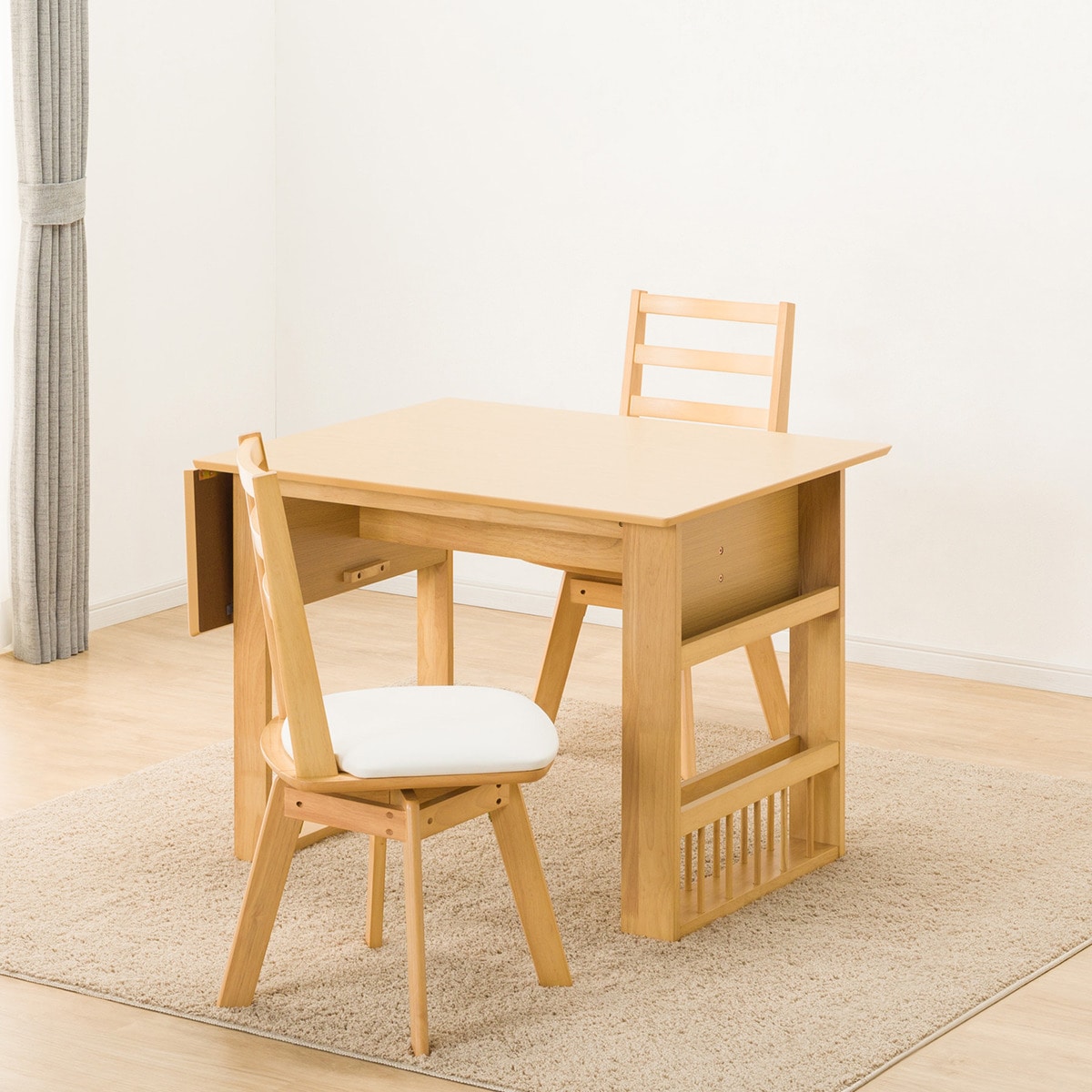 楽天市場】伸長式ダイニングテーブル3点セット (DTロピア2LBR/DCロピア