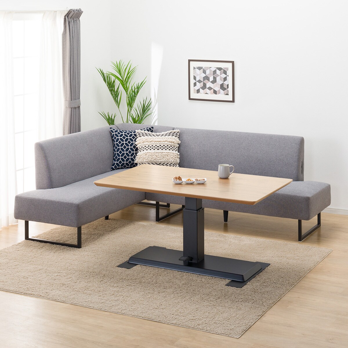 楽天市場】リビングダイニングテーブル3点セット(LC-004 135/コーナー