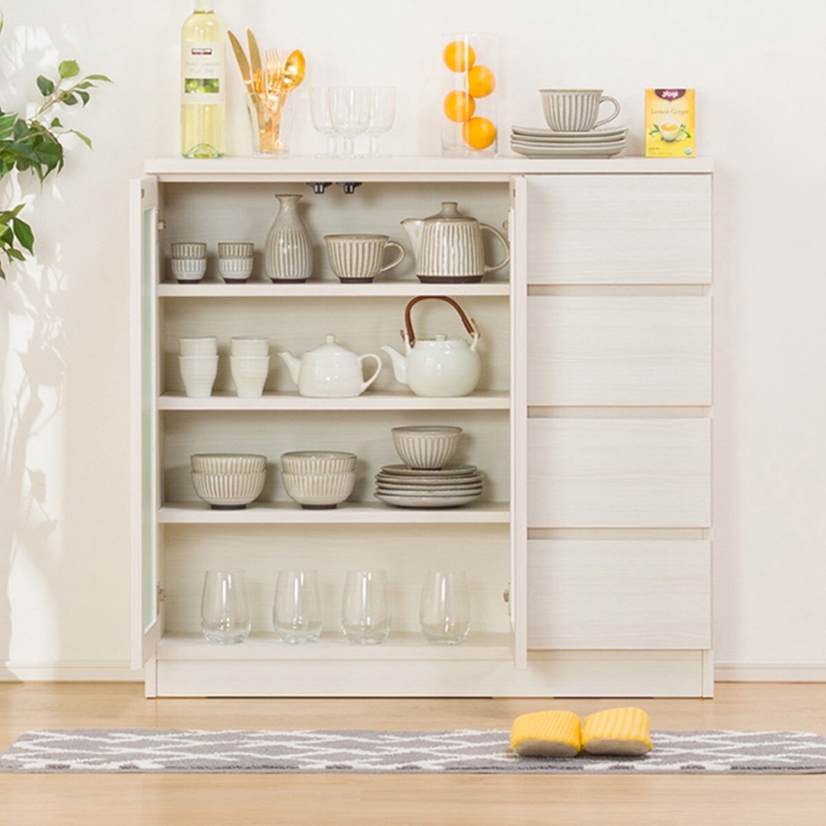 楽天市場】薄型キャビネット (アニーTH WW) 幅90cm・120cm ニトリ