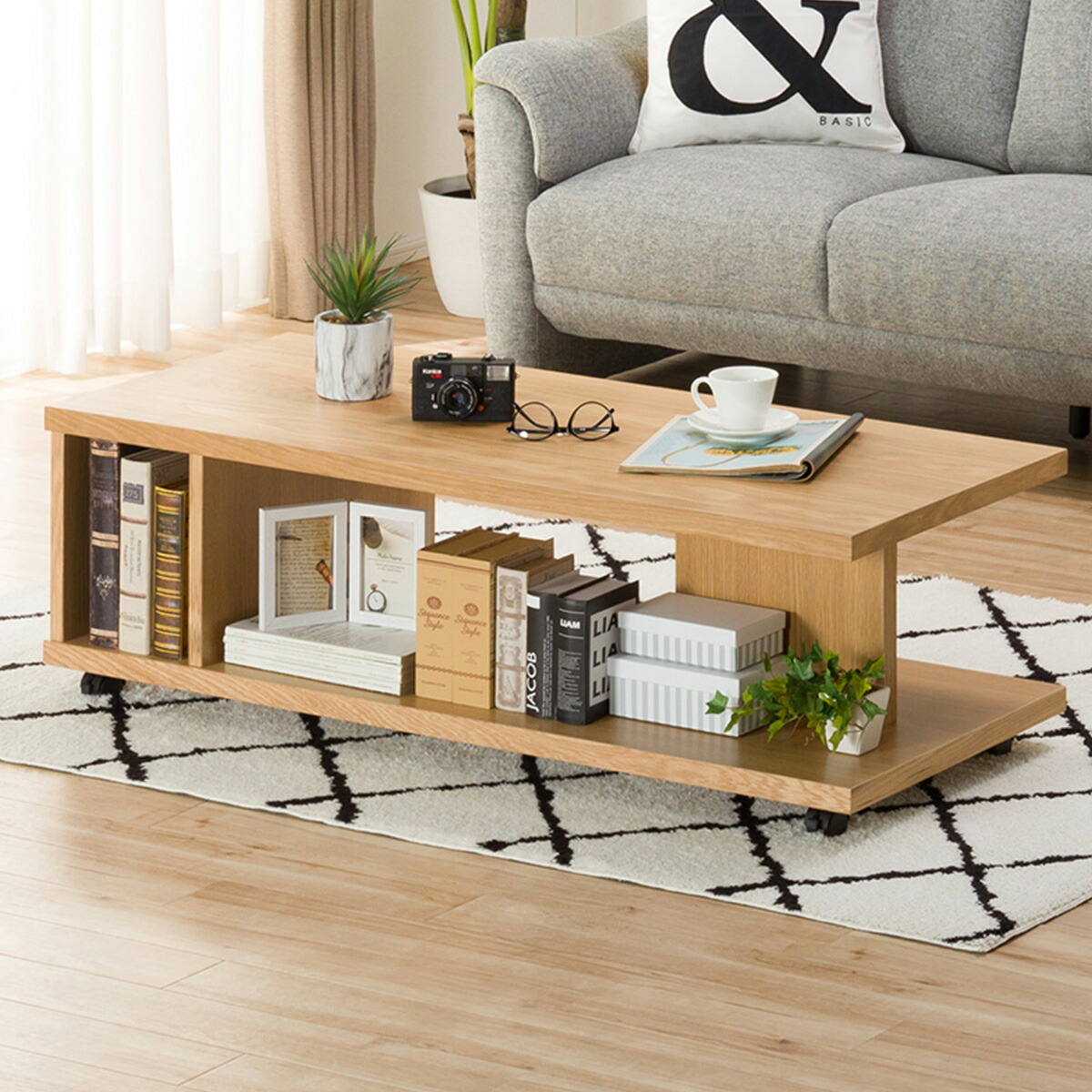 楽天市場】センターテーブル (コネクト幅120cm キャスター) ニトリ