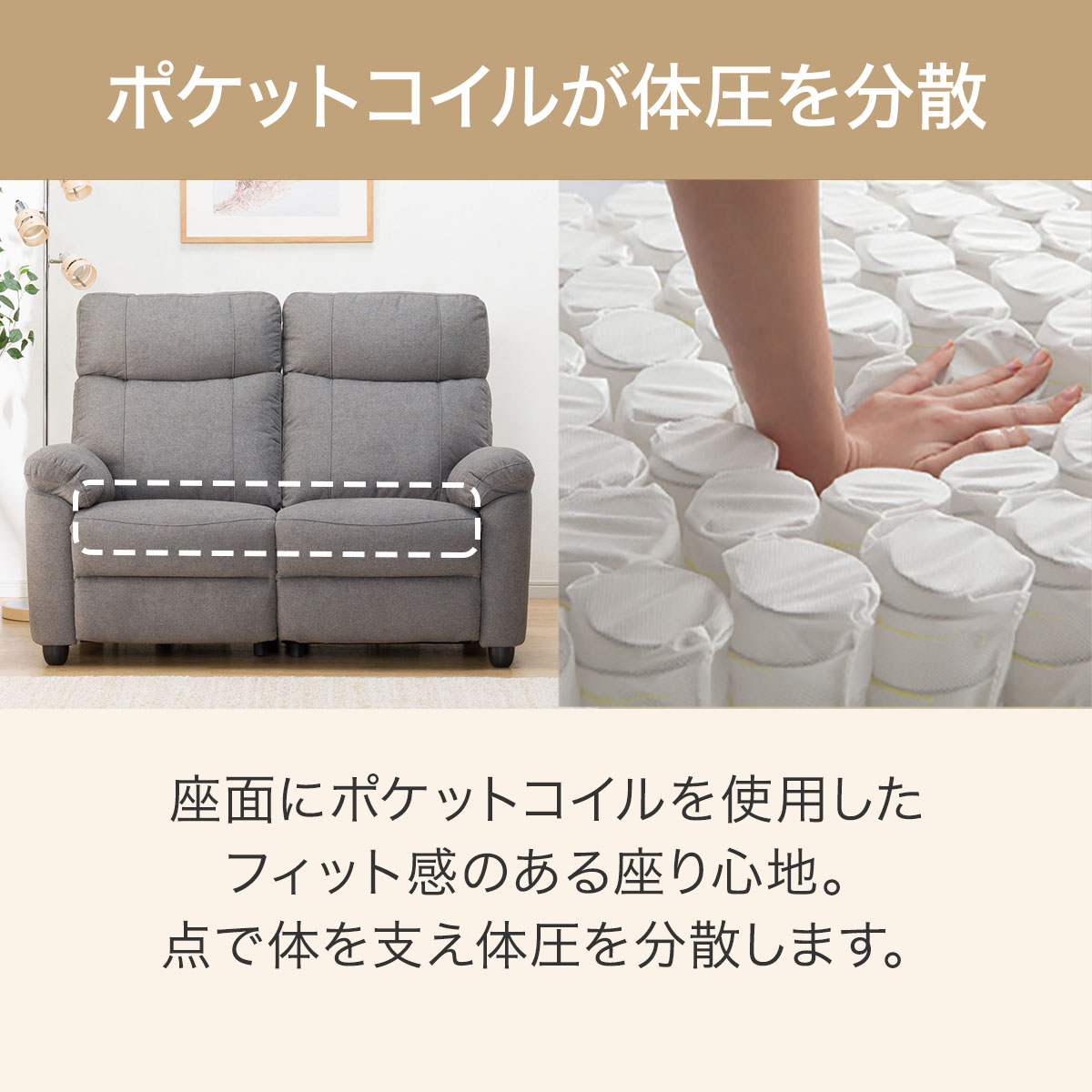 楽天市場】2人掛け 電動布張りリクライニングソファ (グラッゼ GY