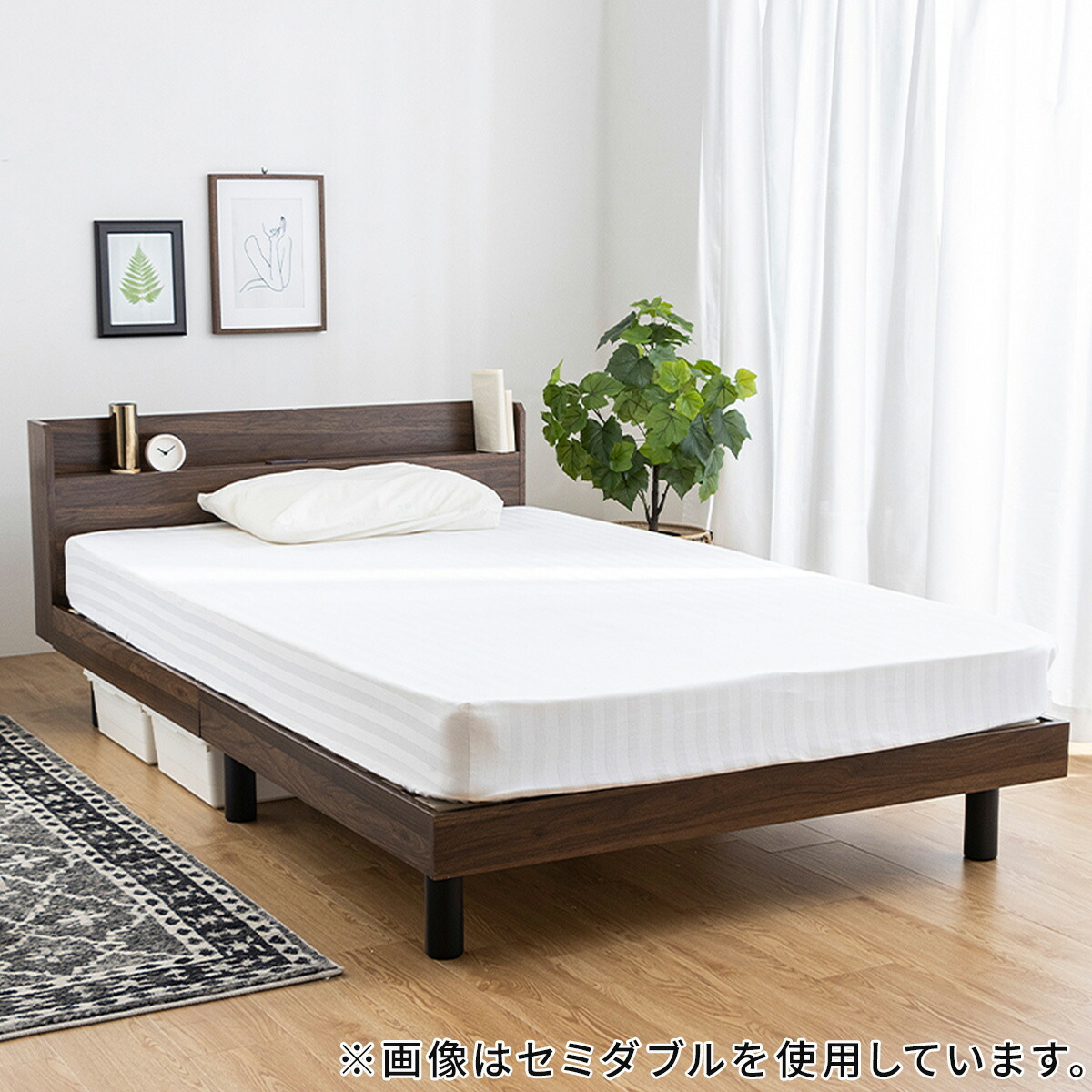 楽天市場】棚付きすのこベッド (MRS) ニトリ 【メーカー直送・送料無料