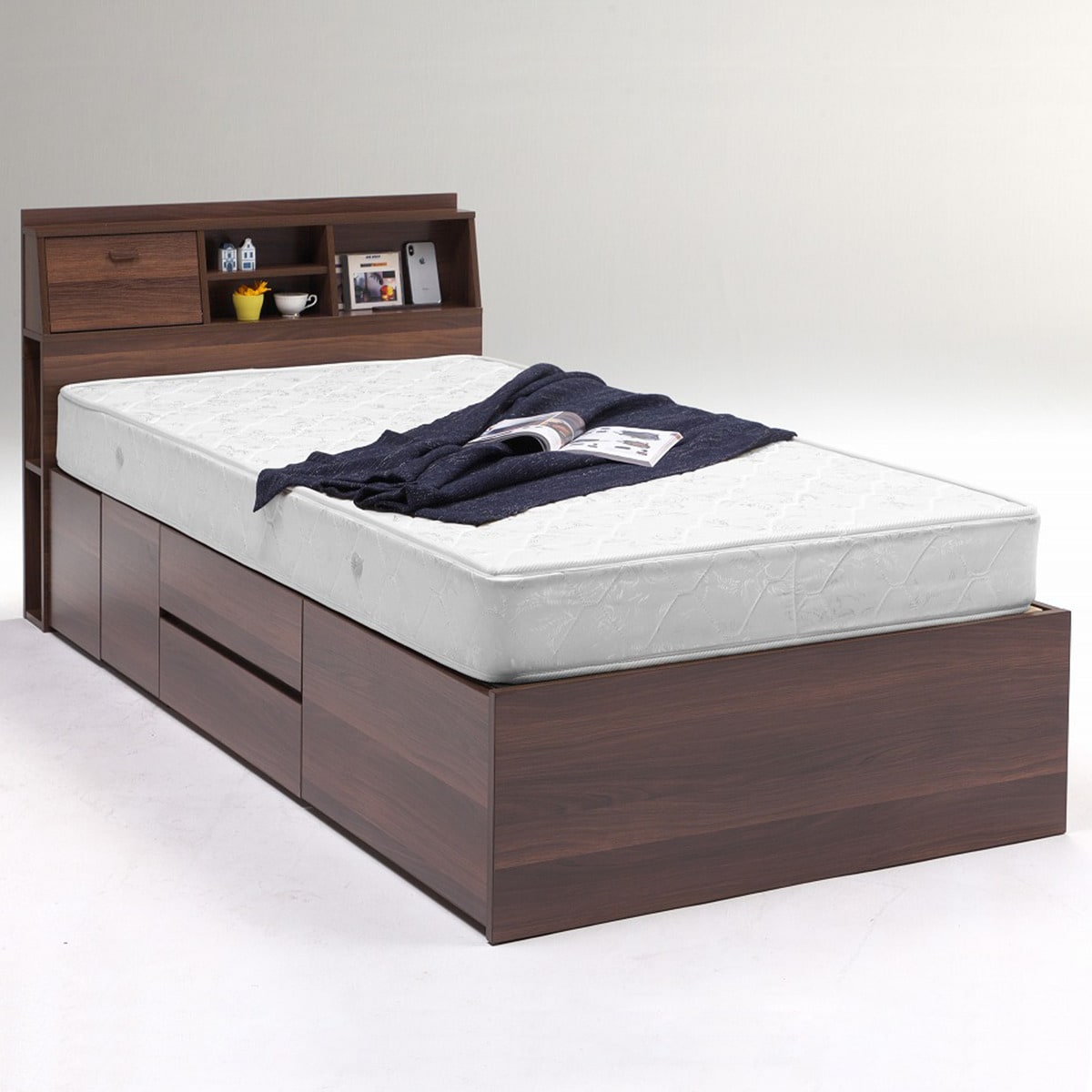 楽天市場】収納付き シングルベッドフレーム (KC) ニトリ 【配送員設置