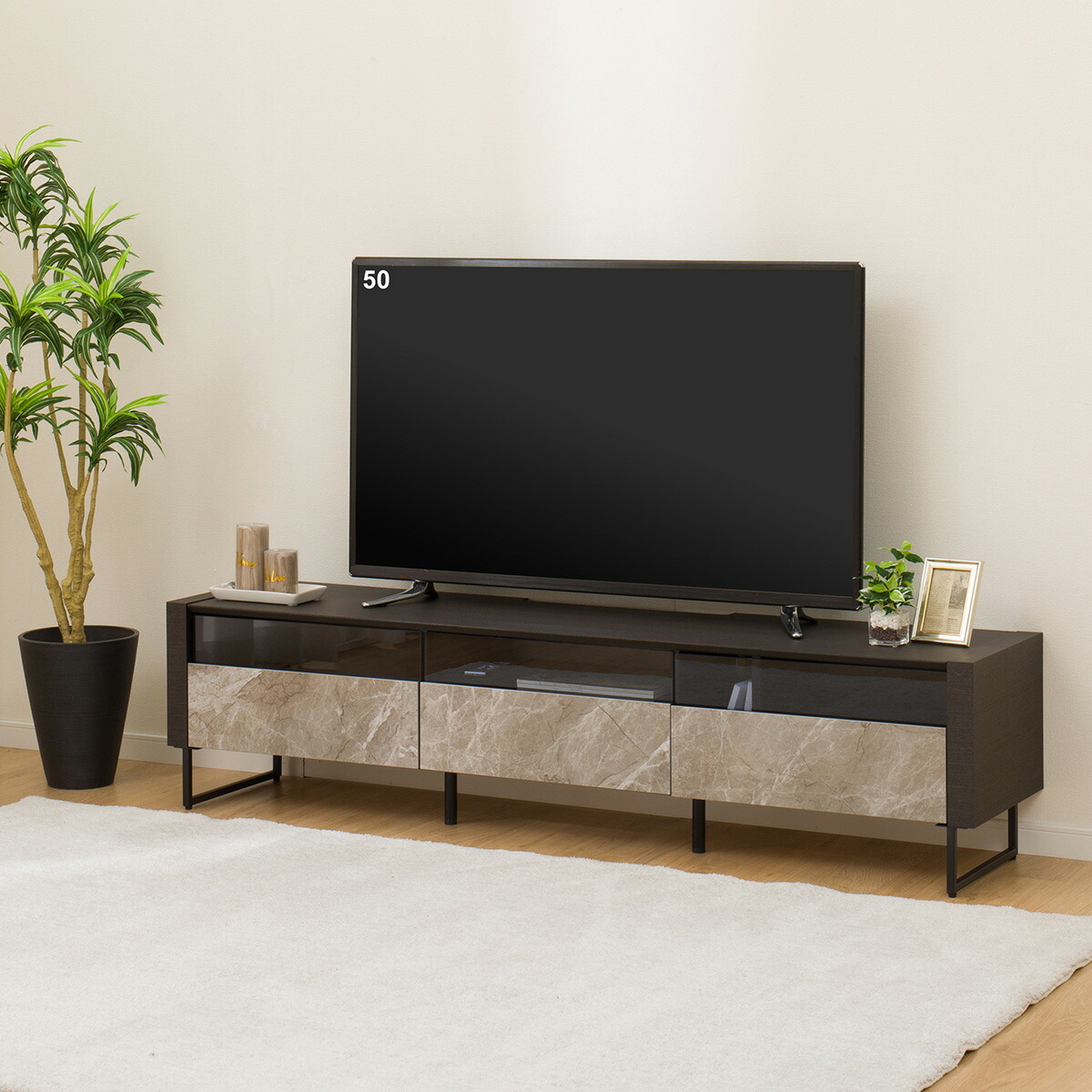 楽天市場】ローボード(セーラル3 脚付きR 175) ニトリ 【配送員設置