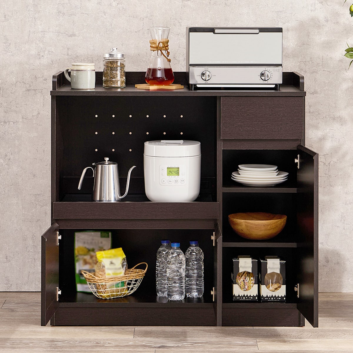 楽天市場】コンパクトキッチンカウンター (扉タイプ) ニトリ