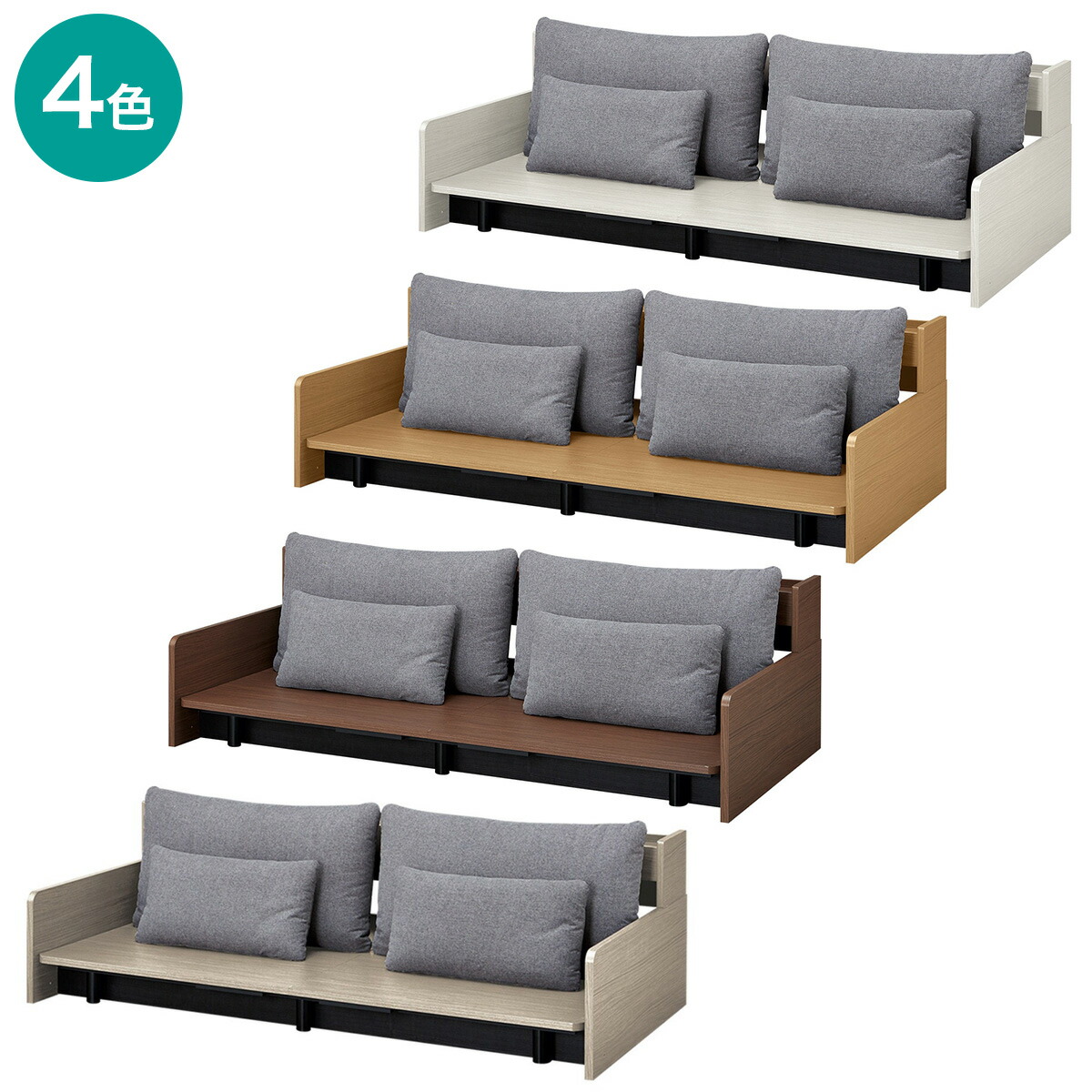 楽天市場】3Way ベッドソファフレーム(B2 マットレス別売り MGY