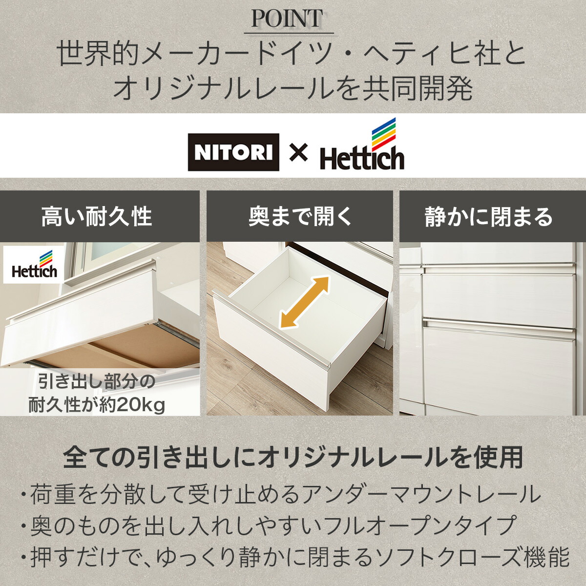 楽天市場】キッチンボード (リガーレ120KB WH) ニトリ 【配送員設置