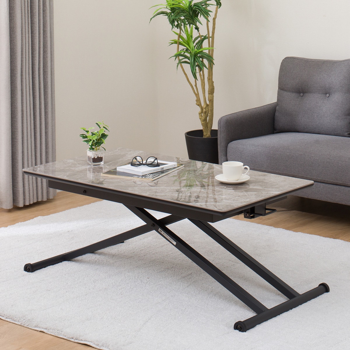 楽天市場】昇降式センターテーブル(TJ01 セラミック） ニトリ 【配送員