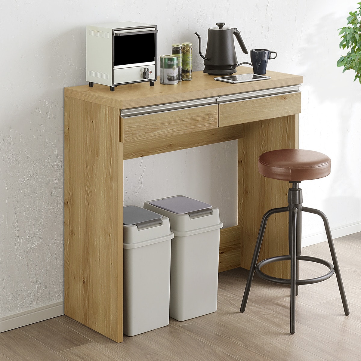 楽天市場】すっきり片付くオープン収納カウンター (幅90cm NA) ニトリ