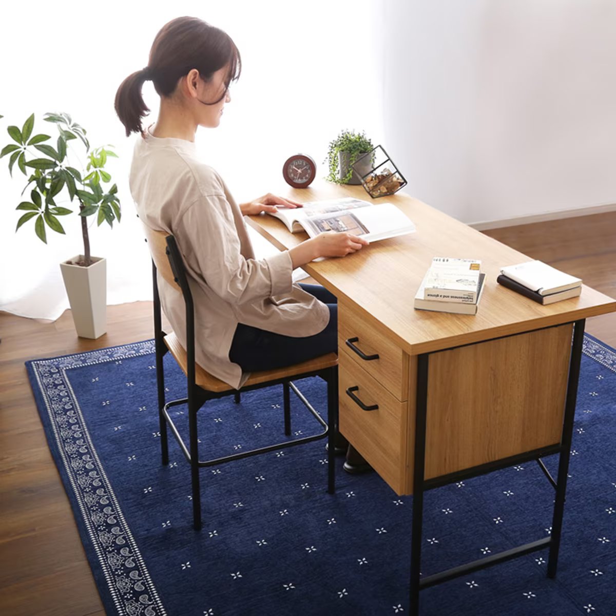 楽天市場】ヴィンテージデスク＆チェアセット ニトリ メーカー直送