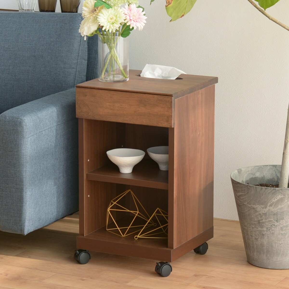 楽天市場】ティッシュ箱も入るサイドテーブル （ハイタイプ） ニトリ