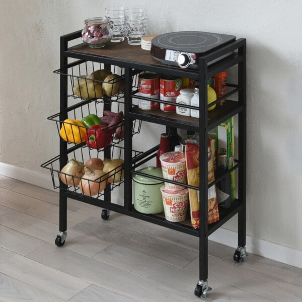 楽天市場】天然木パイン材天板 キッチンワゴン （W60） ニトリ