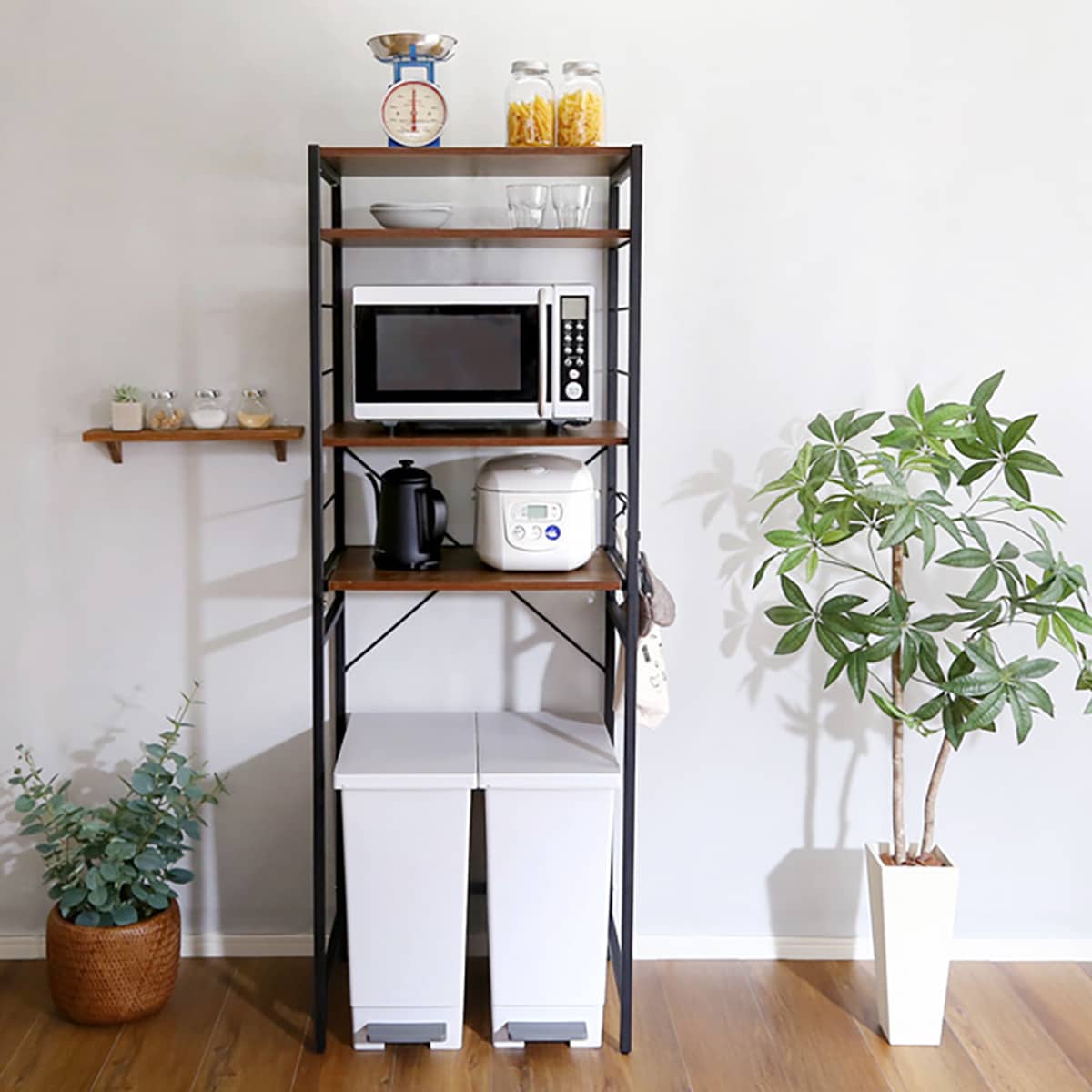 楽天市場】ヴィンテージテイストのゴミ箱上 レンジラック ニトリ