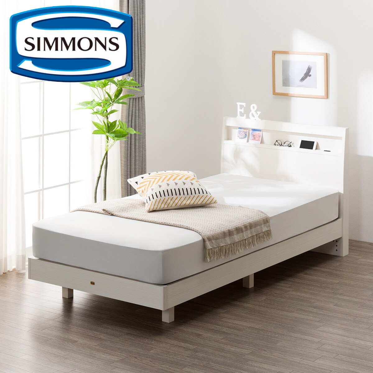 楽天市場】ベッドフレーム（シエラスリムシェルフST） ニトリ 【配送員