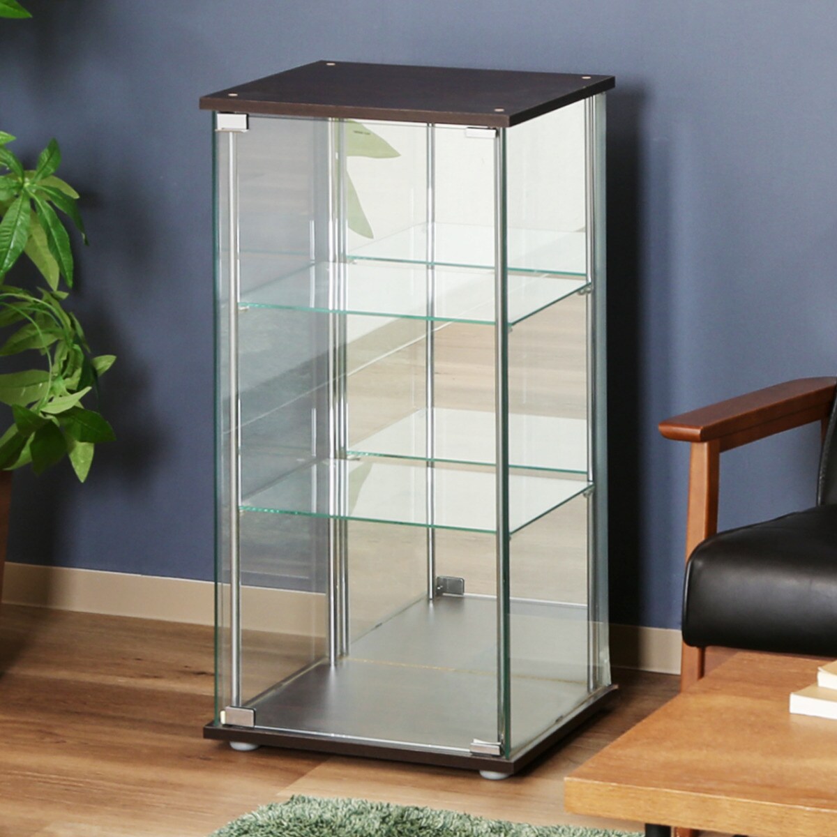 楽天市場】ガラスコレクションケース (3段 背面ミラー付き) ニトリ
