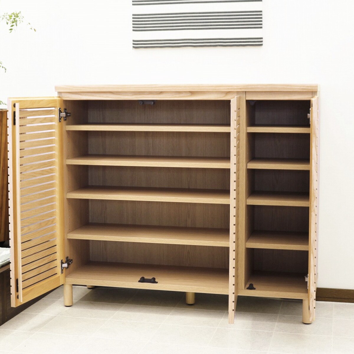 楽天市場】天然木工芸突板シューズボックス（110L） ウォールナット