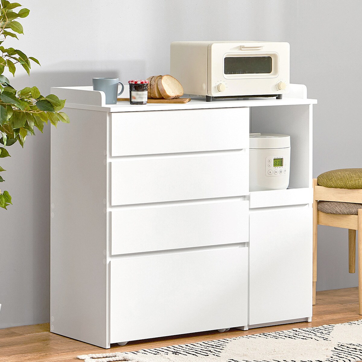 楽天市場】コンパクトキッチンカウンター (引き出しタイプ) ニトリ