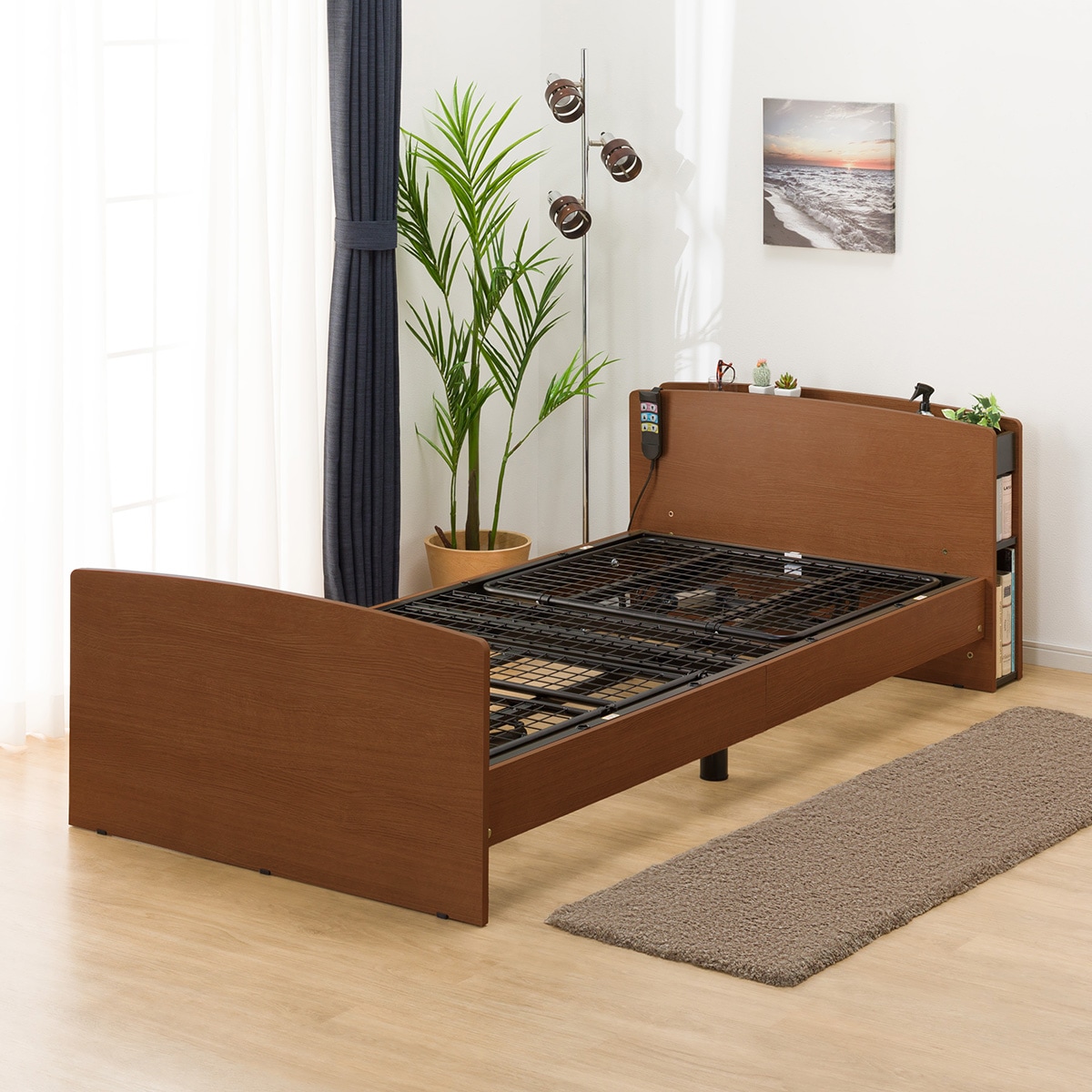 楽天市場】【非課税】電動シングルベッドフレーム(ライズ3 2M-C