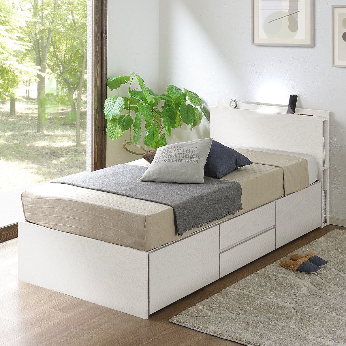 楽天市場】チェストベッドフレーム ニトリ 【配送員設置商品】 : ニトリ