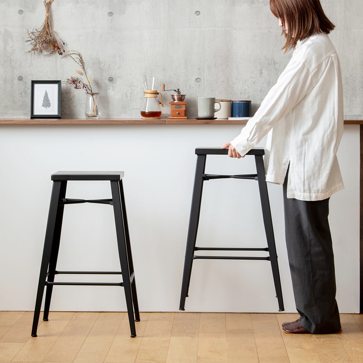 楽天市場】カウンターチェア2脚セット (IW318)【メーカー直送・送料