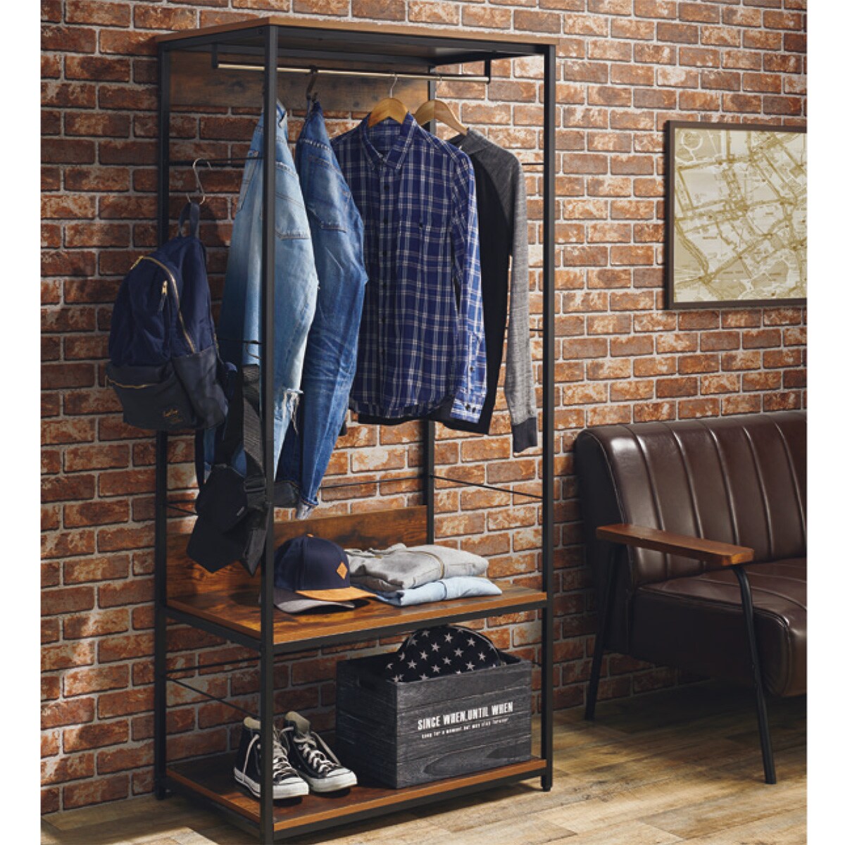 楽天市場】[幅79.6cm] ハンガーラック (N ステイン 1880 BR) ニトリ