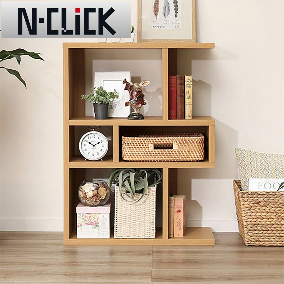 楽天市場】[幅70cm] 簡単組み立てシェルフ (Nクリックシェルフ 7092