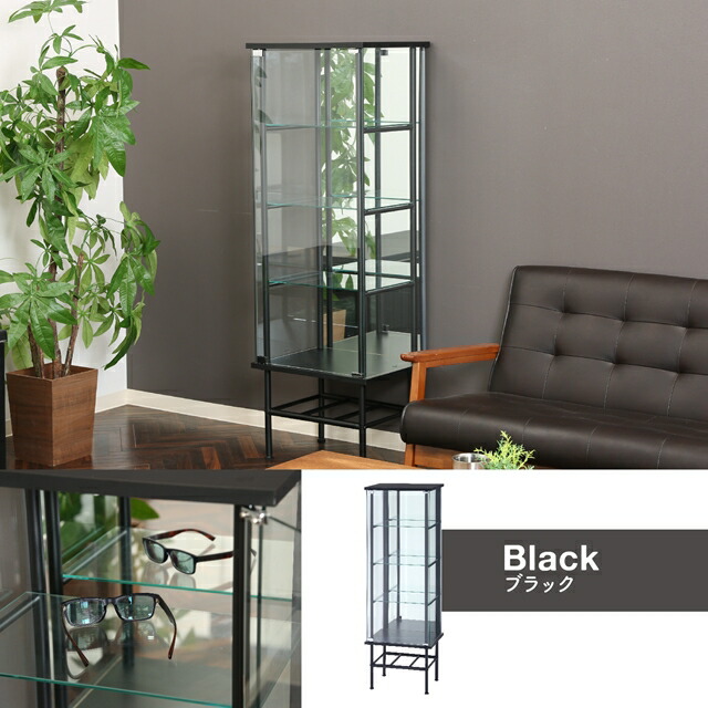 楽天市場】脚付き ガラス コレクションケース 4段 背面ミラー付き