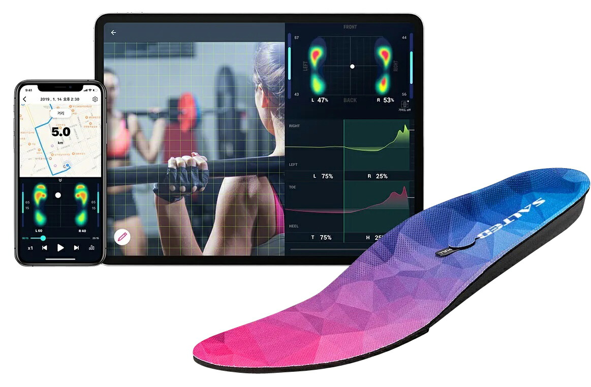 楽天市場】トレーニング用インソール型足圧計 SALTED SMART INSOLE