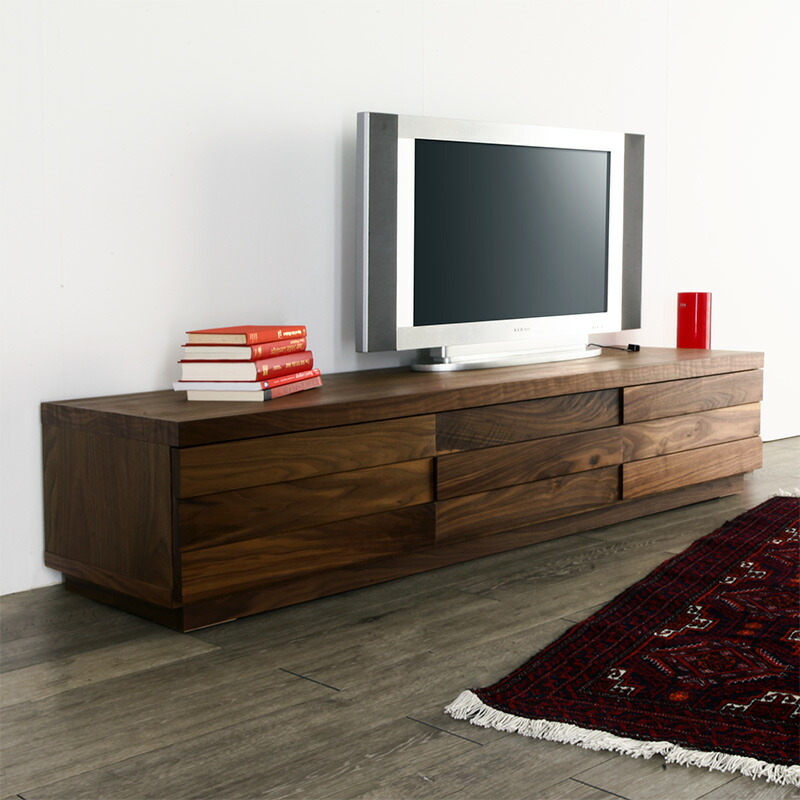 楽天市場】テレビボード 160 ウォールナット ブラックチェリー ロー