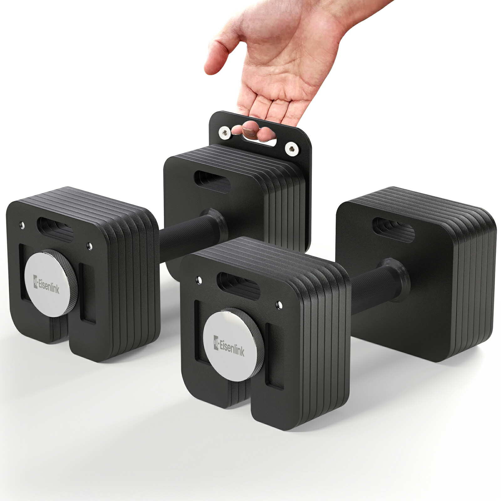 楽天市場】Eisenlink 可変式ダンベル 四角mini 1kg刻み 2~10kg/16kg二