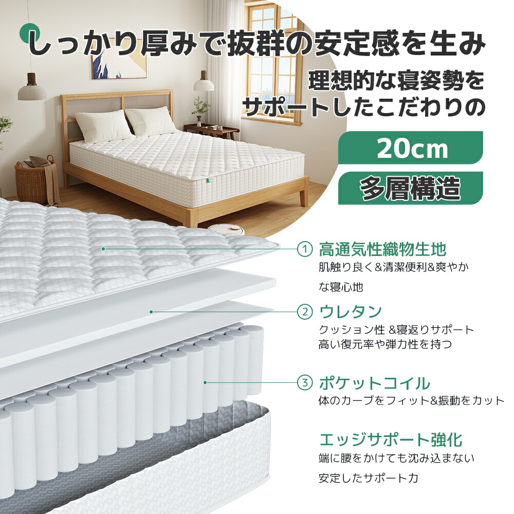 楽天市場】Novilla マットレス シングル セミダブル ダブル クイーン