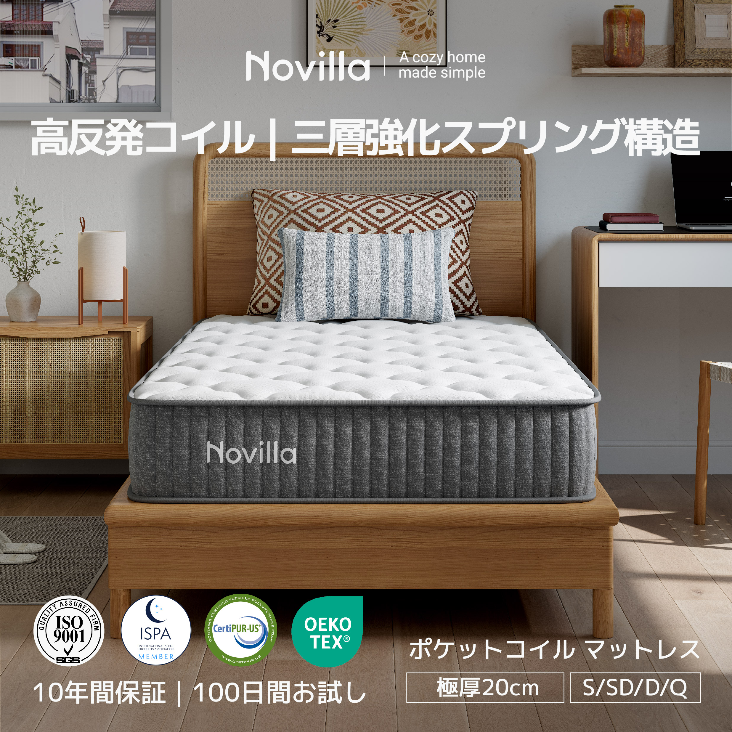 楽天市場】マットレス クイーン 20cmの通販