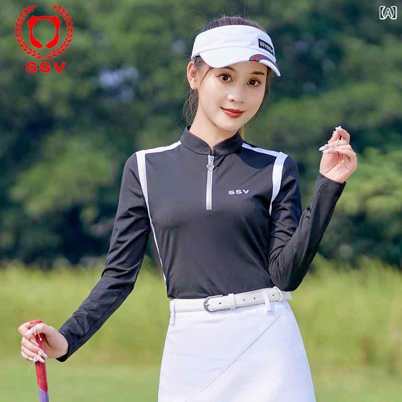 楽天市場】ゴルフウェア レディース おしゃれ 長袖 トップス ショート