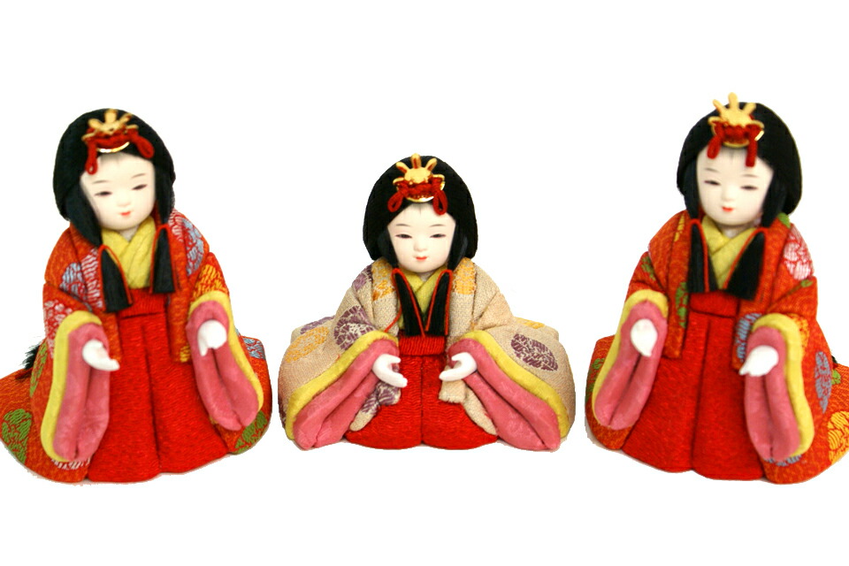 楽天市場】雛人形 大里彩 木目込人形 ももか 五人 三人官女 FT-221