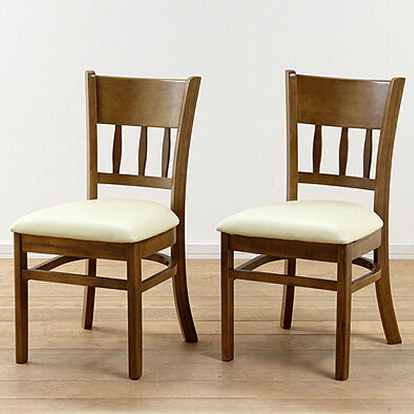 楽天市場】天然木ダイニングシリーズ ダイニングチェア2脚組
