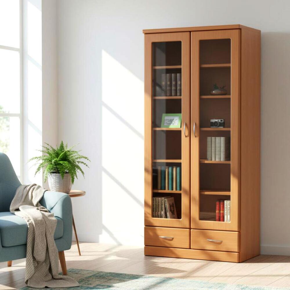 楽天市場】【期間限定 500円OFFクーポン対象】 本棚 書棚 扉付き