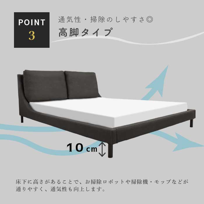 楽天市場】ダブルベッド マットレス付き 布張りベッド 合皮張りベッド