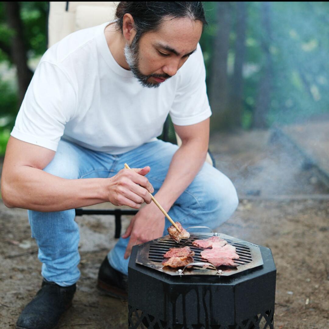 楽天市場】オクタゴンブラック 二次燃焼 無煙 焚き火台 焚火台